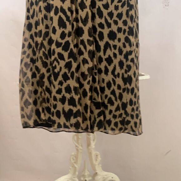 BURBERRY LONDON LEOPARD PRINT 100% SILK DRESS SIZE 6 - Picture 5 of 9